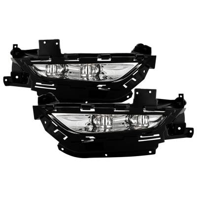 Spyder Auto - Spyder Auto 5086945 Full LED Fog Lights w/Universal Switch Clear for 15-16 200
