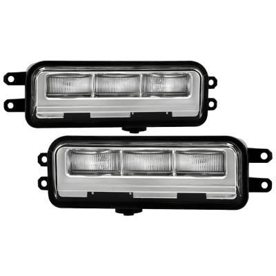 Spyder Auto - Spyder Auto 9051029 Full LED Fog Lights w/Switch Clear for 22-23 Toyota Tundra