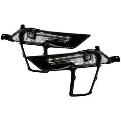 Spyder Auto - Spyder Auto 9051081 Full LED Fog Lights w/Switch Clear for 18-19 Ford Explorer