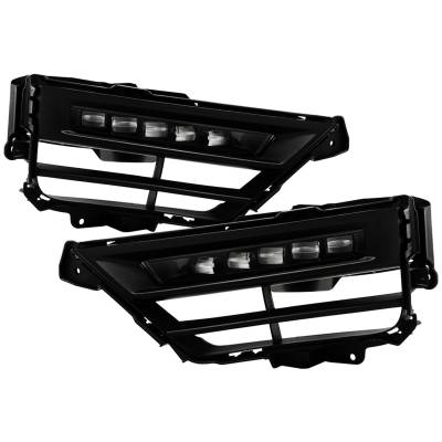 Spyder Auto - Spyder Auto 9051210 Full LED Fog Lights w/Switch Clear for 20-22 Honda CR-V