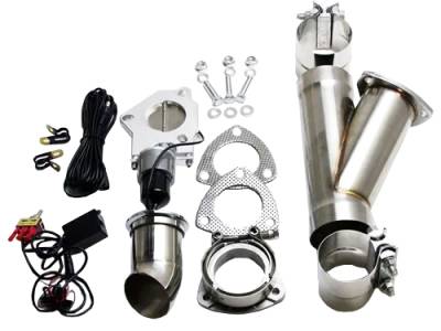 Granatelli Motor Sports - Granatelli MS 303522 Electronic Exhaust Cutout Systems Alum Mild Steel Slip-Fit
