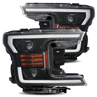 AlphaRex - AlphaRex 880188 Black Projector Plank Headlights for 18-20 Ford F150