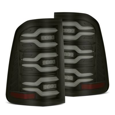 AlphaRex - AlphaRex 640040 Black LED Taillights for 19-22 Ram 1500 w/o Sensor