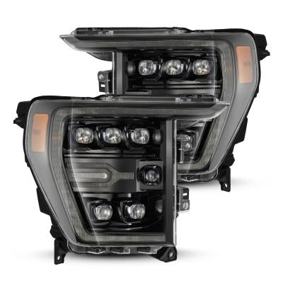 AlphaRex - AlphaRex 880138 Alpha Black LED Projector Headlights for 21-22 Ford F150
