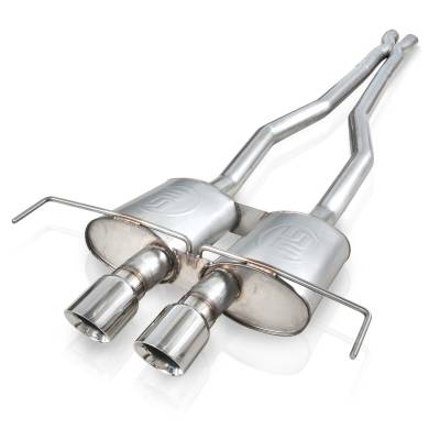 Stainless Works - Stainless Works CTSV9CPCBLMF Coupe Catback Dual Turbo S-Tube Mufflers Perf.