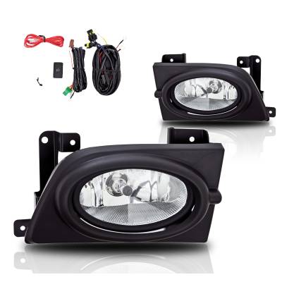 Winjet - Winjet CFWJ-0059-C Clear Fog Lights w/Wiring Kit for 06-08 Honda Civic 4DR