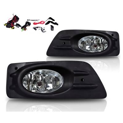 Winjet - Winjet CFWJ-0085-C Clear Fog Lights w/Wiring Kit for 06-07 Honda Accord 4DR