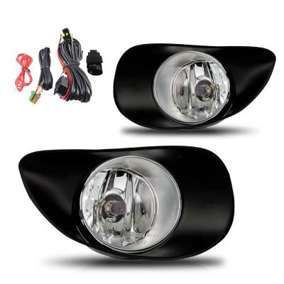 Winjet - Winjet CFWJ-0073-C Clear Fog Lights w/Wiring Kit for 06-08 Toyota Yaris 3DR