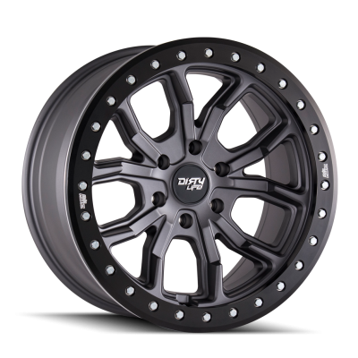 Dirty Life - Dirty Life 9303 DT-1 17x9 5x5.0 -12mm Matte Gunmetal 9303-7973MGT12