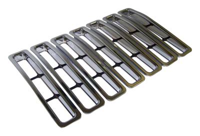 RT Offroad - RT Offroad RT26042 7pc Chrome Grille Inserts for 97-06 Jeep Wrangler TJ