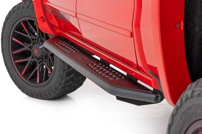 Rough Country Suspension Systems - Rough Country OV2 Running Boards Black Silverado/Sierra Crew 14010