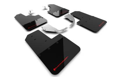 Rally Armor - Rally Armor MF85-NO-ST-RD Black Mud Flap Red Logo