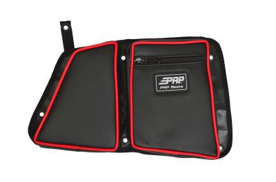 PRP - PRP E41-214 Rear Door Bag w/Knee Pad for Polaris RZR Passenger Side Red