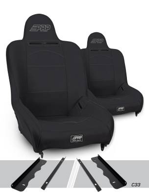 PRP - PRP A100110-C33-50 Premier High Back Seats Kit for 95-01 Jeep Cherokee XJ Pair