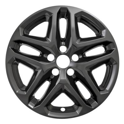 Coast To Coast - Coast To Coast IWCIMP372BLKN 17"Gloss Blk 5Split Spoke SnapOn Wheel Skin 4pc