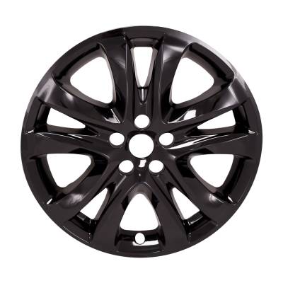 Coast To Coast - Coast To Coast IMP472BLK 19" Wheel Skin 5 Double Spokes Snap-On Gloss Black 4Pc