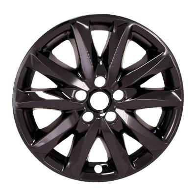 Coast To Coast - Coast To Coast IMP473BLK 18" Wheel Skin 5 Double Spokes Snap-On Gloss Black 4pc