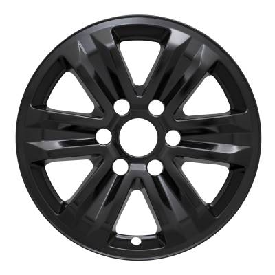 Coast To Coast - Coast To Coast IWCIMP387BLK 17" Wheel Skin 6 Spokes Gloss Black Snap-On 4pc