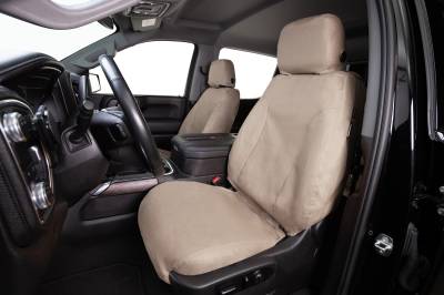 Seat Saver - Seat Saver SS2374PCTP Polycotton SeatSaver Front Row Seat Covers Taupe