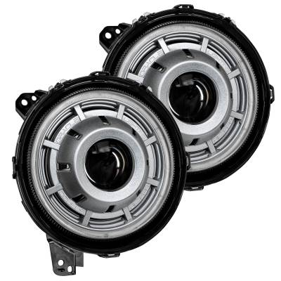 Oracle Lighting - Oracle 5839-504-PSC SILVER Oculus Bi-LED Projector Headlights for 18+ Jeep JL/JT