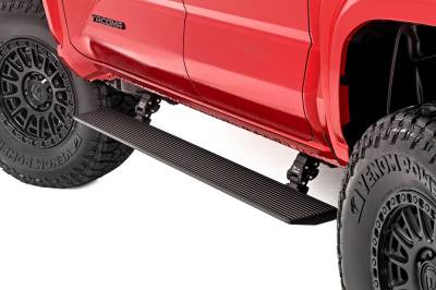 Rough Country Suspension Systems - Rough Country Power Running Boards Black for 24-25 Tacoma Double PSR652024A