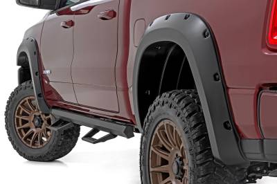 Rough Country Suspension Systems - Rough Country F-D319205 Black Pocket Fender Flares for 2025 Ram 1500