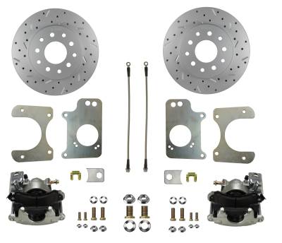 Leed Brakes - Leed Brakes RC1008X Rear Disc Brake Kit w/Drilled Rotors & Zinc Plated Calipers