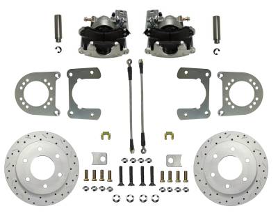 Leed Brakes - Leed Brakes RC6001X Rear Disc Brake Kit w/Drilled Rotors & Zinc Plated Calipers