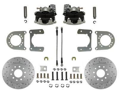 Leed Brakes - Leed Brakes RC6002X Rear Disc Brake Kit w/Drilled Rotors & Zinc Plated Calipers