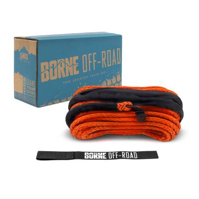 Mishimoto - Mishimoto BNWN-SR-38-85OR Borne Off-Road 3/8" x 85ft Synthetic Winch Rope Orange