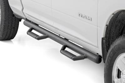 Rough Country Suspension Systems - Rough Country RCD2080CCB 3" Drop Step Nerf Bars Black for 09-18 Ram 1500 Crew