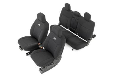 Rough Country Suspension Systems - Rough Country 91056A Front/Rear Seat Covers Black for 19-25 Ford Ranger Crew