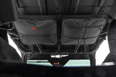 Rough Country Suspension Systems - Rough Country Inside Roof Storage Bags Black for RZR/Defender Max 99044