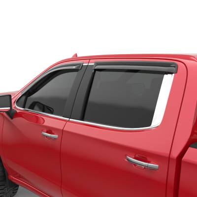 EGR - EGR 641891 Fr/Rr Tape-On Window Visors Smoke 19-24 Silverado/Sierra 1500 Ext