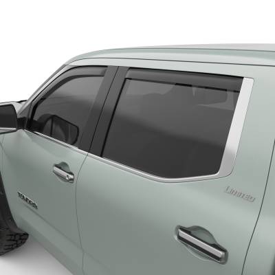 EGR - EGR 575405 Front/Rear In-Channel Window Visors Black for 22-25 Tundra CrewMax