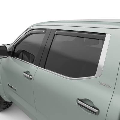 EGR - EGR 575401 Front/Rear In-Channel Window Visors Smoke for 22-25 Tundra CrewMax