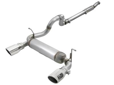 aFe Power - aFe 49-48096-P 3-2.5" Car-Back Exhaust System for 18-20 Jeep Wrangler JL 2.0L