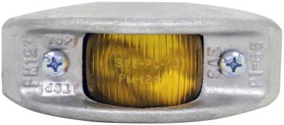 Peterson - Peterson 123A Aluminum 5"x2.125" Amber Lens Side Marker Clearance Light
