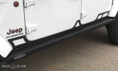 Rock Slide Engineering - Rock Slide AX-SS-RG-JT4 Step Slider Rocker Guards for 20-23 Jeep Gladiator