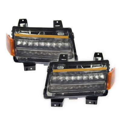 Quake LED - Quake LED QTE1023 Smoked Fender Light w/Sequential Turn & Marker for Jeep
