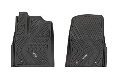 Rough Country Suspension Systems - Rough Country Front Floor Liners Black for 22-25 Toyota Tundra CrewMax FF-7170