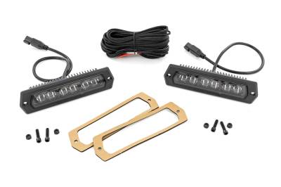 Rough Country Suspension Systems - Rough Country Black Series 6" Flush Mount LED Light Bars-Flood 70916BL