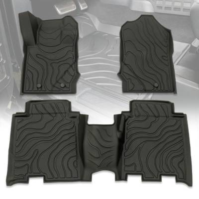 IAG Performance - IAG Performance IAG-ACC-F3185 I-Line TPE Terrain Pattern Molded Floor Mats