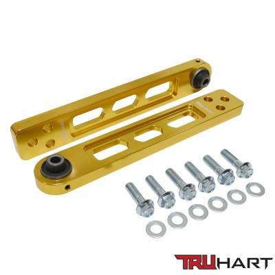 TruHart - TruHart TH-H103-1-GO Rear Lower Control Arms Gold for 01-05 Honda Civic