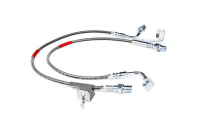 Rough Country Suspension Systems - Rough Country Front Stainless Brake Lines 87-91 GM Trucks w/4"-6" Lift 89360S