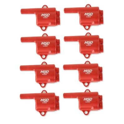 MSD - MSD Ignition 82868 Pro Power Direct Ignition Coil for 99-07 GM LS Truck Red 8Pc