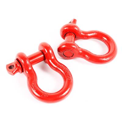 Rugged Ridge - Rugged Ridge 7/8" D-Ring Shackles 13500lbs Red Pair 11235.13