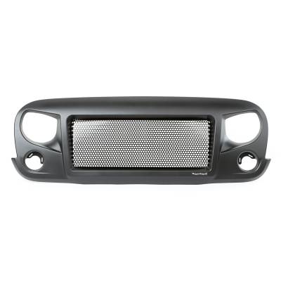 Rugged Ridge - Rugged Ridge Spartan Grille Shell w/Insert Black for Wrangler JK 12034.01