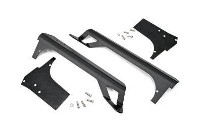 Rough Country Suspension Systems - Rough Country Upper Windshield 50" Light Bar Mounts Black for Jeep TJ 70503