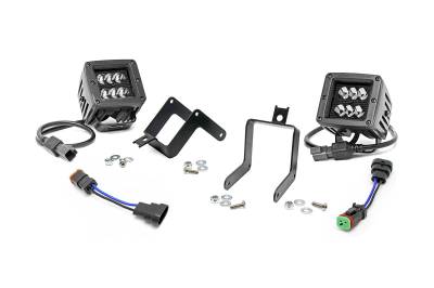 Rough Country Suspension Systems - Rough Country 2" LED Pod Fog Light Kit-Flood 11-16 Super Duty 70622